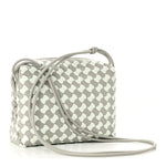 Nappa Wavy Bicolor Intrecciato Small Loop Camera Bag Agate Grey Glacier