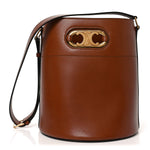 Satinated Calfskin Maillon Triomphe Bucket Bag Tan