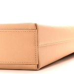 Hammered Calfskin Trifolio Shoulder Bag Sand