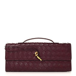Nappa Intrecciato Long Andiamo Top Handle Clutch Barolo