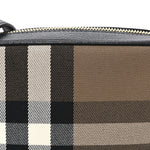 Giant Check Calfskin Small Camera Bag Black