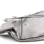 Metallic Agneau Arena Le Cagole Chain Shoulder Bag XS Silver