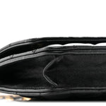 Lambskin Resin Quilted Wallet On Chain WOC Black