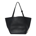 Grained Calfskin Park Tote Three Black