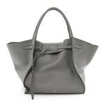 Supple Grained Calfskin Medium Big Bag Grey