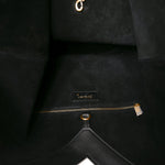 Santorini Lux Calfskin Y Drawstring Tote Black