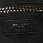 Raffia Linen Calfskin Rive Gauche Tote Naturale Black