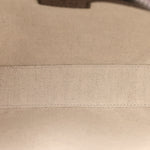 GG Supreme Monogram Textured Dollar Calfskin Web Ophidia Wristlet Shoulder Bag Beige Ebony New Acero