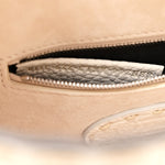 Cuoio Romano Snakeskin Selleria Mini Peekaboo Iconic Satchel White Stone
