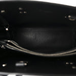 Calfskin Crocodile Embossed Baby Sac De Jour Black