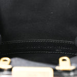 Shiny Supple Calfskin Logo Crocodile Embossed Cloud Coin Purse Black White