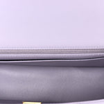 Lambskin Quilted Mini Top Handle Rectangular Flap Light Purple
