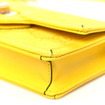 GG Monogram Scratch Lux Calfskin Mini Luce Shoulder Bag Yellow