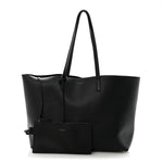 Calfskin Large Shopping Tote Black
