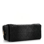 Washed Denim Quilted Mini Chanel 25 Handbag Black