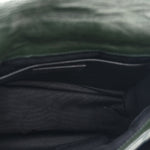 Crinkled Calfskin Matelasse Monogram Baby Niki Chain Satchel Dark Green