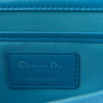 Lambskin Cannage Lady Dior Convertible Clutch Blue