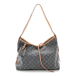 Monogram Denim CarryAll MM Washed Grey