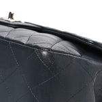 Lambskin Quilted Jumbo Single Flap Grey