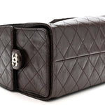 Caviar Quilted Small Chanel 25 Handbag Dark Brown