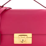 Smooth Calfskin Aileen Gancio Lock Shoulder Bag Pink