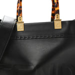 Vitello King Plexiglass Medium Fendi Sunshine Shopper Tote Black