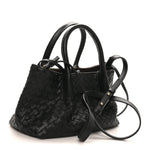 Calfskin Intrecciato Small Pinacoteca Tote Black Fondant