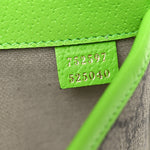GG Supreme Monogram Web Small Ophidia Belt Bag Beige Ebony Electric Green