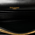 Grain De Poudre Matelasse Chevron Monogram Chain Wallet Black