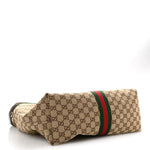 GG Monogram Web Large Giglio Tote Beige Brown