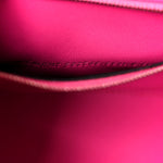 Shiny Box Calfskin Small Hourglass Top Handle Bag Acid Fuchsia