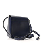 Calfskin Gancini Lock Flap Crossbody Navy