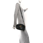 Calfskin Matelasse Small GG Marmont Chain Shoulder Bag Black