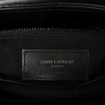 Calfskin Y Quilted Monogram Monochrome Toy Loulou Crossbody Bag Black