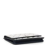 Patent Quilted Wallet On Chain WOC Navy Blue
