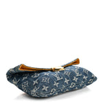 Monogram Denim Pochette Plat Clutch Blue