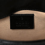 Calfskin Matelasse Super Mini GG Marmont Shoulder Bag Black