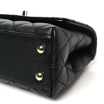 Caviar Quilted Extra Mini Coco Handle Flap Black