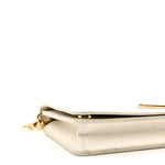 Saffiano Cuir Triangle Logo Miniborse White