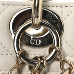 Lambskin Cannage Mini Lady Dior White