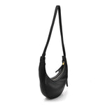 Pebbled Calfskin Augustina Hobo Black