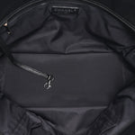 Coated Canvas Quilted Large Paris Biarritz Tote Black