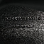 Calfskin Crocodile Embossed West Hollywood Monogram Fold Over Clutch Black