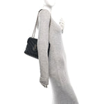 Calfskin Y Quilted Monogram Small Loulou Chain Satchel Black