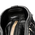 Tweed Calfskin Small Gabrielle Hobo Black White