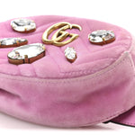 Velvet Matelasse Marquise Crystals GG Marmont Belt Bag 85 34 Malva