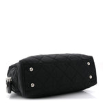 Nylon Tessuto Impuntu Quilted Shoulder Bag Black