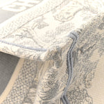 Canvas Embroidered Medium Dioriviera Toile De Jouy Book Tote Gray