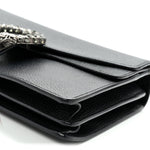 Pebbled Calfskin Small Dionysus Shoulder Bag Black