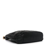 Lambskin Quilted Large CC Funky Town Hobo Black